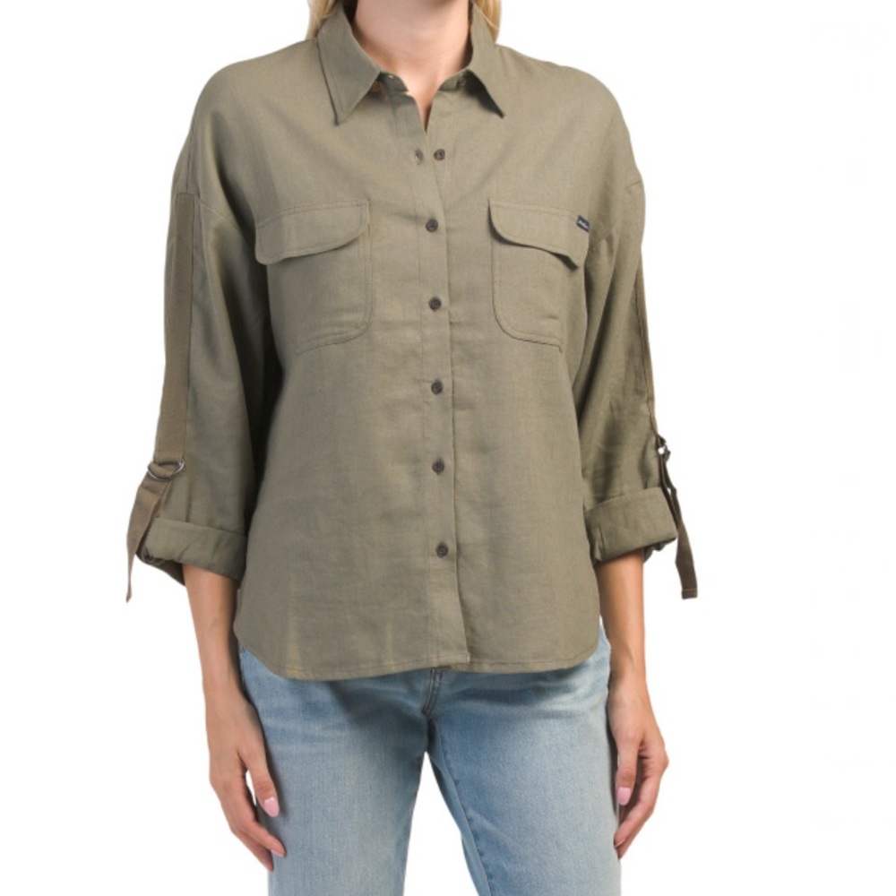 EDDIE BAUER Button Down Harstine Top